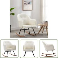 The Living Store Schaukelstuhl Cremeweiß Samt - Samtsessel - Schaukelstuhl - Esszimmerstuhl - Lounge Chair - Cremeweiss The Living Store Schaukelstuhl Cremeweiß Samt - Samtsessel - Schaukelstuhl - Esszimmerstuhl - Lounge Chair - Cremeweiss von DOC&ET²