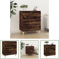 The Living Store Sideboard Räuchereiche 60x35x70 cm Holzwerkstoff - Schreibtisch - Wohnzimmermöbel - Sideboard - Regal - Holzmöbel von DOC&ET²