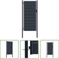 The Living Store Zauntor pvc und Stahl 100x124 cm Anthrazit - Gartentor - Zaun - Metalltor - PVC-Tor - Anthrazit The Living Store Zauntor pvc und Stahl 100x124 cm Anthrazit - Gartentor - Zaun - Metalltor - PVC-Tor - Anthrazit von DOC&ET²