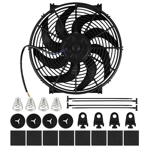 DOCAS 14 Zoll 12V 90W Universal Auto Kühlerlüfter Kühlgebläse, Auto Elektrischer Lüfter Motorlüfter Slim mit Montagesatz für Auto KFZ LKW DOCAS 14 Zoll 12V 90W Universal Auto Kühlerlüfter Kühlgebläse, Auto Elektrischer Lüfter Motorlüfter Slim mit Montagesatz für Auto KFZ LKW von DOCAS