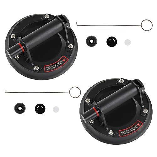 DOCAS 2 Pack 8" Saugheber Glasheber Saughalter,Vakuum Saugheber mit Handpumpe Glassauger Saughalter Plattenheber Sauggriff Vakuumheber für Flache und Glatte Oberflächen Tragkraft 200KG von DOCAS