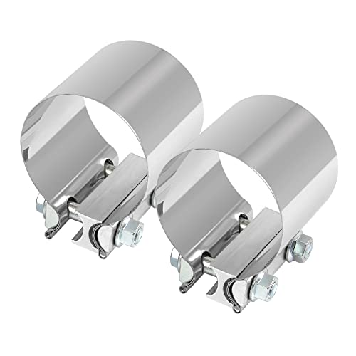 DOCAS 2pcs Ø 76 mm x 76.2 mm Länge Edelstahl Auspuffschelle Rohrverbinder rostfreier Edelstahl von DOCAS