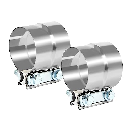 DOCAS 2pcs Ø 76 mm Reduzierstück Edelstahl Auspuffschelle Rohrverbinder rostfreier Edelstahl von DOCAS