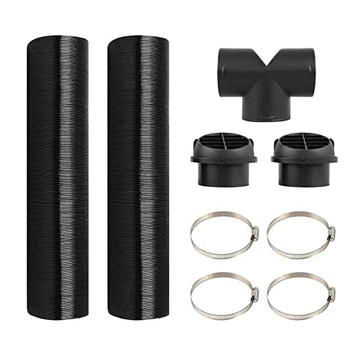 DOCAS Diesel Standheizung Zubehör, 75 MM T-Rohr-Set Auto Heizung Warmluftauslass Entlüftungsschlauch Clips Set von DOCAS