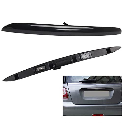 DOCAS Heckklappengriff mit Lampe, schwarzer Heckklappenverkleidung, Kofferraum-Hebeklappe, Zuggriff, kompatibel mit 2005–2015 Mini Cooper R56 R57 Serie, Rückklappen-Entriegelungsgriff 51132753603 von DOCAS