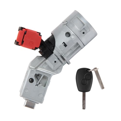 DOCAS Zündschlossschalter,Zündschalter mit Zündschloss Zylinder mit 2 Schlüsseln 7701208408 für Clio 3 Kangoo 2 Trafic Master Duster Sandero NV300 NV400 von DOCAS