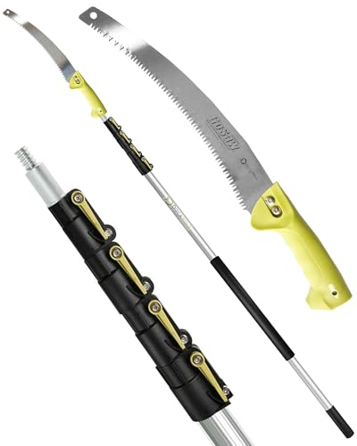 DOCAZOO DocaPole - Verlängerungsstange und GoSaw-Aufsatz - mit Teleskopstange - als Lange, ausziehbare Astsäge und Trimmer - Verwendung mit Einer Verlängerungsstange oder per Hand - 3,5 m von DOCAZOO