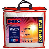 Leichte Bettdecke aus 100% Polyester Recycling-Faser CIRCULâ€AIR® Dodo 220 x 240 cm für 2-Personen-Bett von DODO