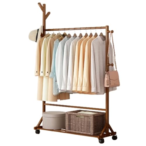 DODOBD Kleiderständer mit Ablage,Kleiderständer Stabil,Kleiderständer mit Rollen,Kleiderständer auf Rollen,Kleiderstange Holz,Garderobenständer Holz,Stabil für Schlafzimmer Flur DODOBD Kleiderständer mit Ablage,Kleiderständer Stabil,Kleiderständer mit Rollen,Kleiderständer auf Rollen,Kleiderstange Holz,Garderobenständer Holz,Stabil für Schlafzimmer Flur von DODOBD