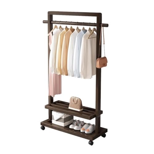 DODOBD Offener Kleiderschrank mit Schuhablage,Kleiderständer Holz,Kleiderständer Auf Rollen,Bamboo Coat Rack with Wheels,Offener Garderobenständer Aus Bambus für Schlafzimmer Wohnzimmer DODOBD Offener Kleiderschrank mit Schuhablage,Kleiderständer Holz,Kleiderständer Auf Rollen,Bamboo Coat Rack with Wheels,Offener Garderobenständer Aus Bambus für Schlafzimmer Wohnzimmer von DODOBD