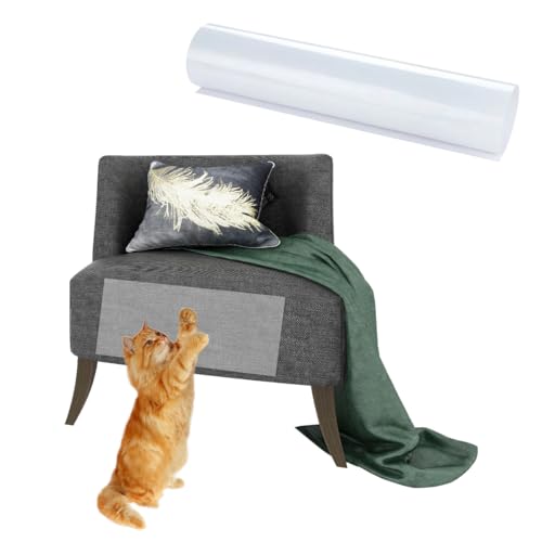 DODUOS 21 * 300CM Kratzschutz Katze Tape, Transparent Katzen Kratzschutz Folie, Kratzschutz Sofa Katze, Anti Kratz Folie für Katzen für Möbel Couch Tür Wand Kratzabwehr von Katzen Hunde von DODUOS