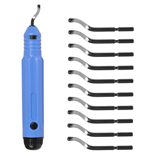 DODUOS Entgrater Werkzeug Universal Handentgrater mit 10 Stück Ersatzklingen Entgrater Set für Kunststoff, Aluminium und Edelstahl von DODUOS