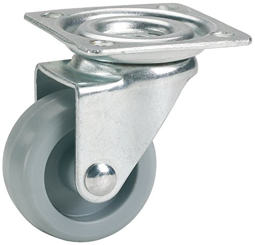Dörner + Helmer Möbel-Lenkrolle, 45mm x 17mm, Kunststoffrad, 40kg Tragkraft, 42mm x 42mm Platte, ohne Bremse von Dörner + Helmer