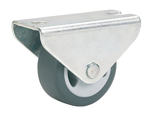 Dörner + Helmer Parkett-Bockrolle, 30mm x 14mm, 35kg Tragkraft, 46mm x 20mm Platte, Klein, TPE-Rad, Richtungsfixiert von Dörner + Helmer