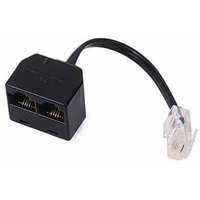 Dönges Modularer Y-Adapter RJ45 8(8), Kabellänge 0,1 m, schwarz von DÖNGES
