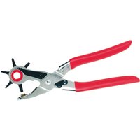 Dönges Revolverlochzange, induktiv gehärtet 225 mm, rot tauchisoliert Dönges Revolverlochzange, induktiv gehärtet 225 mm, rot tauchisoliert von DÖNGES