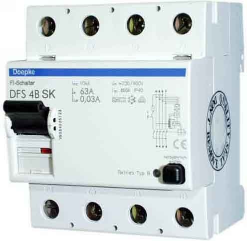 080-4/0,30A FI-Schalter allstromsensitiv DOEPKE DFS4 080-4/0,30-BSK von DOEPKE