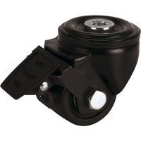 Dörner + Helmer Lenkrolle mit Feststeller ø 50mm - Möbelrolle belastbar bis 300kg, schwarz von DÖRNER + HELMER