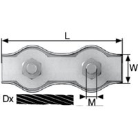 Dörner+helmer - Seilklemme 2 mm Stahl galvanisch verzinkt 4814444 20 St. von DÖRNER + HELMER