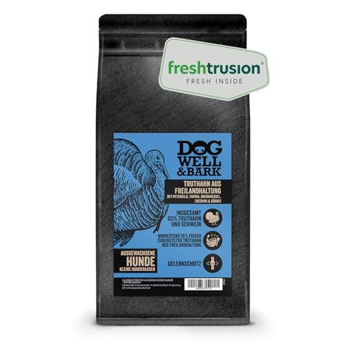 Premium Hundefutter trocken getreidefrei – Alleinfutter mit Truthahn aus Freilandhaltung 2 kg für kleine Hunderassen – Huhn mit Ingwer, Granatapfel, Grünkohl, Artischocke & Heidelbeere Premium Hundefutter trocken getreidefrei – Alleinfutter mit Truthahn aus Freilandhaltung 2 kg für kleine Hunderassen – Huhn mit Ingwer, Granatapfel, Grünkohl, Artischocke & Heidelbeere von DOG WELL & BARK