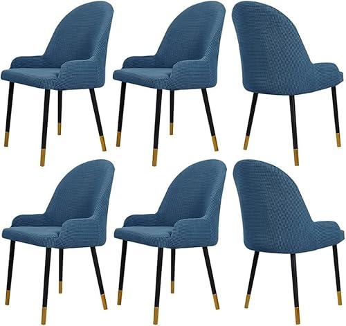 2 4 6 er Set Stuhlhussen mit Armlehne, Stretch Stuhlbezug Hochlehner Esszimmerstühle Bezug Sesselbezug Hussen for Stühle Waschbar Universal for Esszimmer Hotel Bankett Deko(G,6PCS) von DOGACA