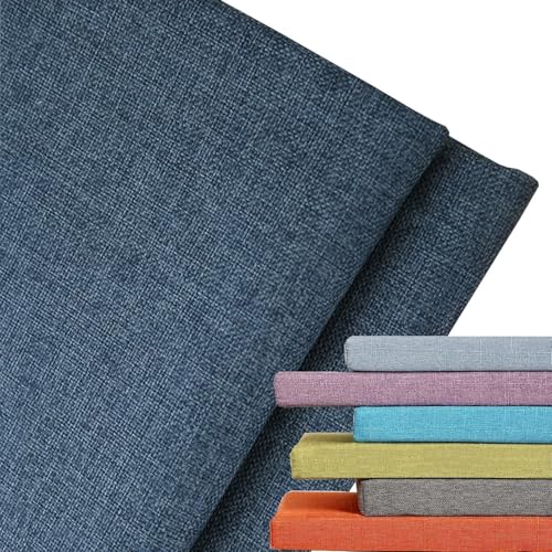 Bankbezug & Sitzkissen aus Leinen – Innen/Außen nutzbar – Maße 140x50/160x50/180x35/180x50/0x40/50x50/60x60 cm – 8 cm Dicke – Waschbar & Abnehmbar mit Reißverschluss(Blue,90x50x5cm) von DOGACA