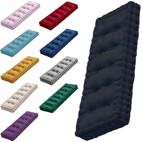 DOGACA Bankauflagen Gepolstert 80x40 140x50 120x40 110x50 130x40 Bankkissen Sitzauflage Outdoor, Sitzkissen Bank, 10cm Dick, fur Gartenmöbel Banke Fensterbank(2,24x24in/60 x 60 cm) von DOGACA