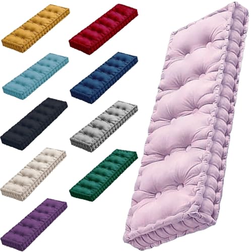 DOGACA Bankauflagen Gepolstert 80x40 140x50 120x40 110x50 130x40 Bankkissen Sitzauflage Outdoor, Sitzkissen Bank, 10cm Dick, fur Gartenmöbel Banke Fensterbank(5,24x24in/60 x 60 cm) von DOGACA