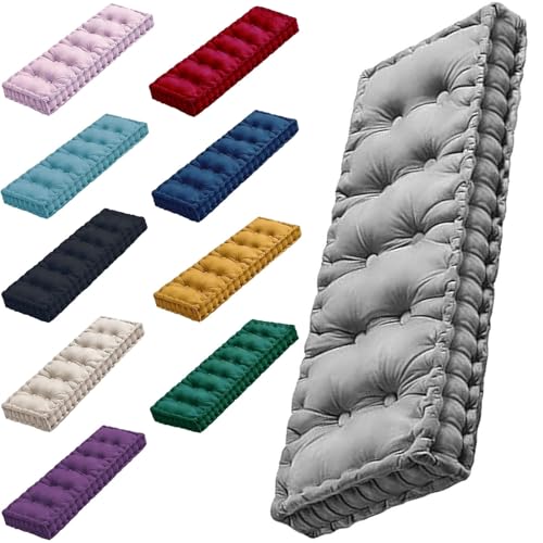 DOGACA Bankauflagen Gepolstert 80x40 140x50 120x40 110x50 130x40 Bankkissen Sitzauflage Outdoor, Sitzkissen Bank, 10cm Dick, fur Gartenmöbel Banke Fensterbank(7,24x24in/60 x 60 cm) von DOGACA