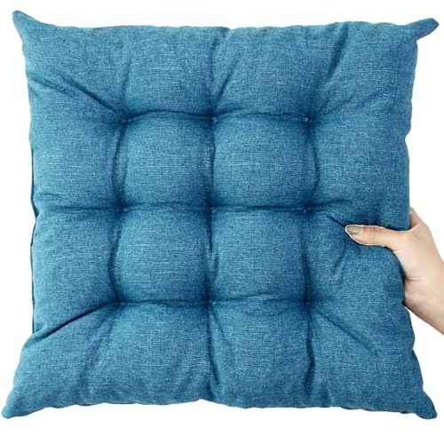 DOGACA Stuhlkissen 40/45cm - Sitzkissen mit Bändern, Sitzpolster Stuhlauflage Gefüllt mit Bindebänder, Esszimmerstuhl Sitzauflage Stuhl(1,45cm/18in) von DOGACA