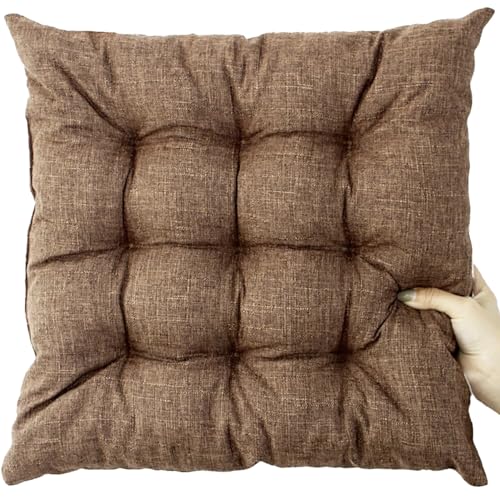 DOGACA Stuhlkissen 40/45cm - Sitzkissen mit Bändern, Sitzpolster Stuhlauflage Gefüllt mit Bindebänder, Esszimmerstuhl Sitzauflage Stuhl(2,45cm/18in) von DOGACA