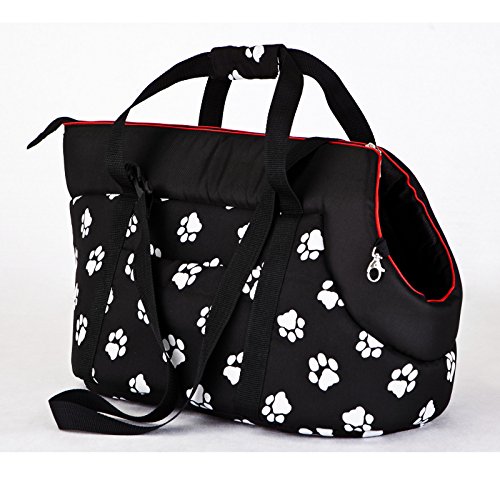 DOGGY Hobbydog TORCWL3 Hundetasche Tragetasche Katzentasche, Größe 22 x 20 x 36 cm, schwarz mit Pfoten DOGGY Hobbydog TORCWL3 Hundetasche Tragetasche Katzentasche, Größe 22 x 20 x 36 cm, schwarz mit Pfoten von Hobbydog