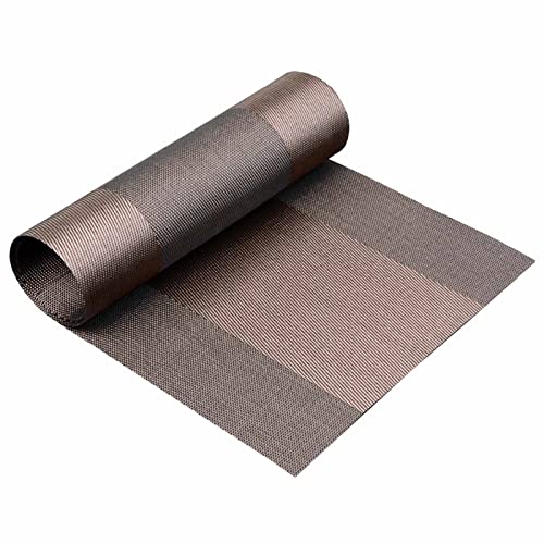 DOGOU Tischläufer Wasserdicht PVC-Tischläufer, Hitzebeständige Teematten für Die Terrasse Im Freien Kaffetisch Hausküche, Länglich Zuschneidbare Tischdecke (Color : Coffee, Size : 30x150cm/11.8x59in) von DOGOU