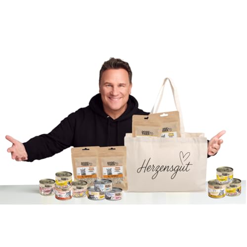 Dogs’n Tiger Herzensgut Katze Premium Nassfutter & Snack Set, Huhn, Ente, Truthahn, Lachs, Thunfisch, Adult, Gefriergetrocknet & Nass, 13-teilig Dogs’n Tiger Herzensgut Katze Premium Nassfutter & Snack Set, Huhn, Ente, Truthahn, Lachs, Thunfisch, Adult, Gefriergetrocknet & Nass, 13-teilig von DOGS' n TIGER
