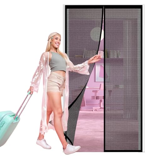 Fliegengitter Balkontür Schiebetür 74 x 176 cm Türvorhang Fliegenschutz Schiebetür Kinderleichte Klebemontage für Die Balkontür, Kellertür Und Terrassentür, Schwarz Fliegengitter Balkontür Schiebetür 74 x 176 cm Türvorhang Fliegenschutz Schiebetür Kinderleichte Klebemontage für Die Balkontür, Kellertür Und Terrassentür, Schwarz von DOGUO