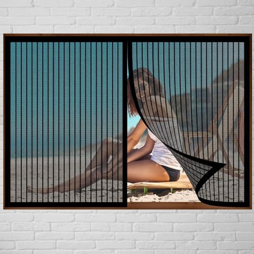 Fliegengitter Fenster Insect Stop 104 x 112 cm Insektenschutz Fenster Kein Bohren Kinderleichte Montage Fenster-Fliegengitter für Alle Fenster Bis, Schwarz Fliegengitter Fenster Insect Stop 104 x 112 cm Insektenschutz Fenster Kein Bohren Kinderleichte Montage Fenster-Fliegengitter für Alle Fenster Bis, Schwarz von DOGUO