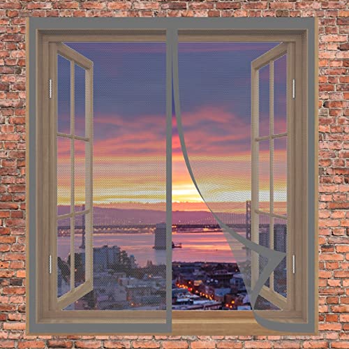 Fliegengitter Fenster Mückengitter 55 x 170 cm Fliegengitter Balkontür In Verschiedenen Größen Auswählbar Magnet Fliegengitter Für Alle Universalfenster, Grau Fliegengitter Fenster Mückengitter 55 x 170 cm Fliegengitter Balkontür In Verschiedenen Größen Auswählbar Magnet Fliegengitter Für Alle Universalfenster, Grau von DOGUO