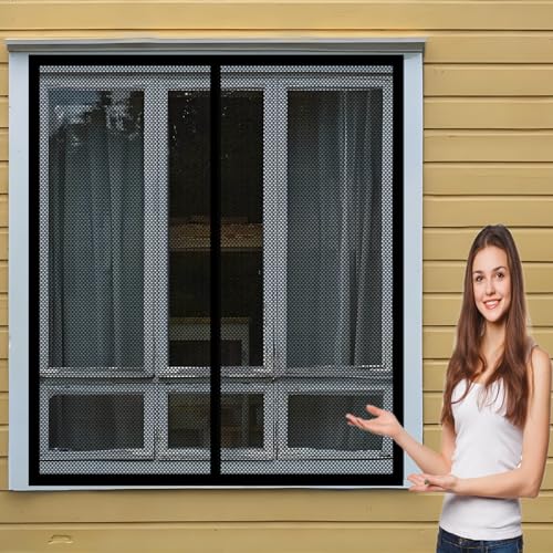 Fliegengitter Tür Insektenschutz 122 x 128 cm Fliegengitter Magnet Ohne Bohren Automatisches Schließen Magnet Fliegengitter für Alle Universalfenster, Schwarz Fliegengitter Tür Insektenschutz 122 x 128 cm Fliegengitter Magnet Ohne Bohren Automatisches Schließen Magnet Fliegengitter für Alle Universalfenster, Schwarz von DOGUO