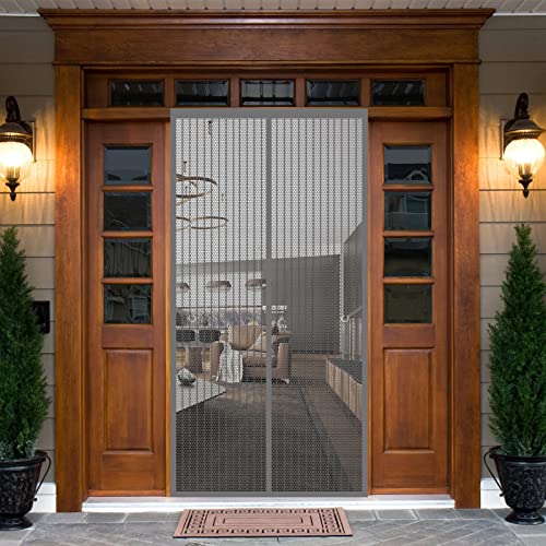 Fliegengitter Tür Insektenschutz 150 x 220 cm Insektenschutz Fenster In Verschiedenen Größen Auswählbar Magnet Fliegengitter Für Alle Universalfenster, Grau von DOGUO