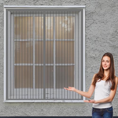 Insektenschutz Fliegengitter für Tür 112 x 200 cm Fliegengitter für Fenster Einfache Installation Auto Schließen Magnet Fliegengitter für Alle Universalfenster, Grau Insektenschutz Fliegengitter für Tür 112 x 200 cm Fliegengitter für Fenster Einfache Installation Auto Schließen Magnet Fliegengitter für Alle Universalfenster, Grau von DOGUO