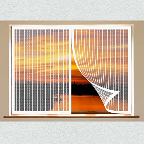 Insektenschutz Für Balkontür 50 x 190 cm Fenster Mückengitter In Verschiedenen Größen Auswählbar Magnetvorhang Für Balkontür Terrassentür, Weiß von DOGUO