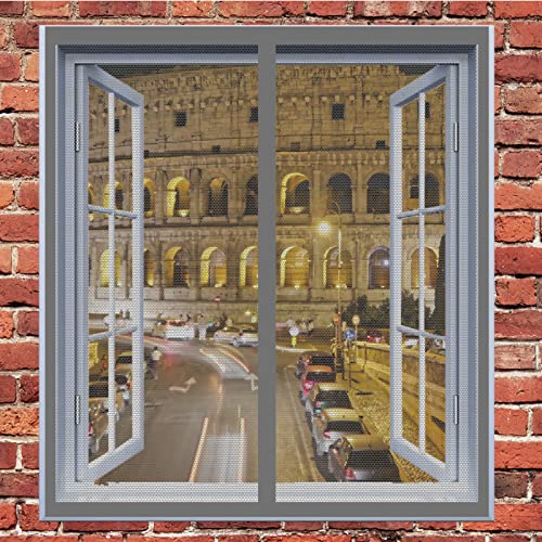 Insektenschutz Magnetfenster 115 x 115 cm Fliegengitter Fenster Einfache Installation Auto Schließen Magnetvorhang Für Balkontür Terrassentür, Grau Insektenschutz Magnetfenster 115 x 115 cm Fliegengitter Fenster Einfache Installation Auto Schließen Magnetvorhang Für Balkontür Terrassentür, Grau von DOGUO
