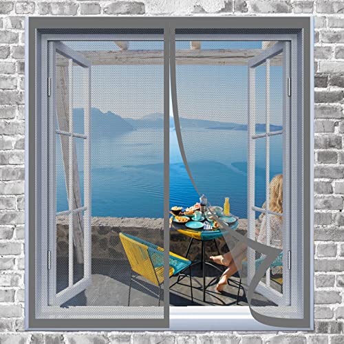 Insektenschutz Magnetfenster 140 x 195 cm Fliegengitter Fenster Kein Bohren Kinderleichte Montage Magnet Fliegengitter Für Alle Universalfenster, Grau Insektenschutz Magnetfenster 140 x 195 cm Fliegengitter Fenster Kein Bohren Kinderleichte Montage Magnet Fliegengitter Für Alle Universalfenster, Grau von DOGUO