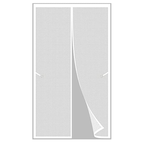 Magnet Fliegengitter Balkontür 55 x 210 cm Fliegengitter Fenster Kein Bohren Kinderleichte Montage Fenster-Fliegengitter Für Alle Fenster Bis, Weiß von DOGUO
