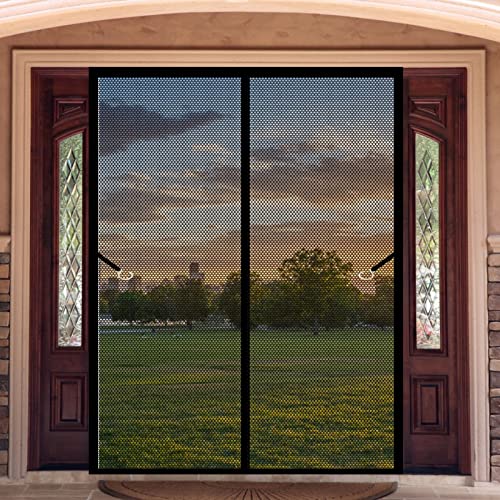 Magnet Fliegengitter Fenster 110 x 235 cm Insektenschutz Fenster Ohne Bohren Automatisches Schließen Magnetvorhang Für Balkontür Terrassentür, Schwarz von DOGUO