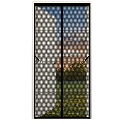 Magnet Fliegengitter Fenster 55 x 220 cm Fliegengitter Fenster Ohne Bohren Automatisches Schließen Magnet Fliegengitter Für Alle Universalfenster, Schwarz von DOGUO