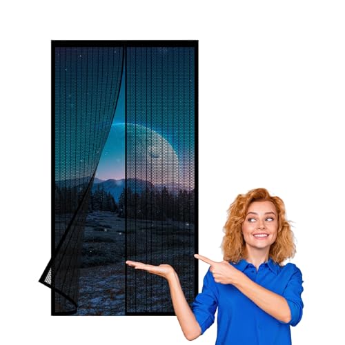 Magnet Fliegengitter Tür 104 x 214 cm Insektenschutz Fliegenvorhang Stärkere Magneten für Balkon Wohnzimmer Schlafzimmer Türen Terrassentür, Schwarz Magnet Fliegengitter Tür 104 x 214 cm Insektenschutz Fliegenvorhang Stärkere Magneten für Balkon Wohnzimmer Schlafzimmer Türen Terrassentür, Schwarz von DOGUO