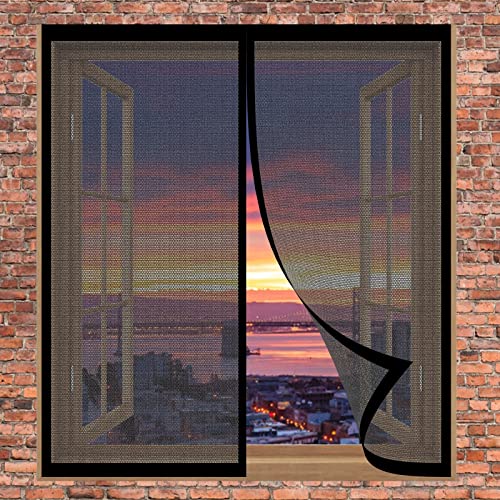 Magnet Vorhang Fliegenvorhang 90 x 170 cm Fliegengitter Magnet In Verschiedenen Größen Auswählbar Fenster-Fliegengitter Für Alle Fenster Bis, Schwarz von DOGUO