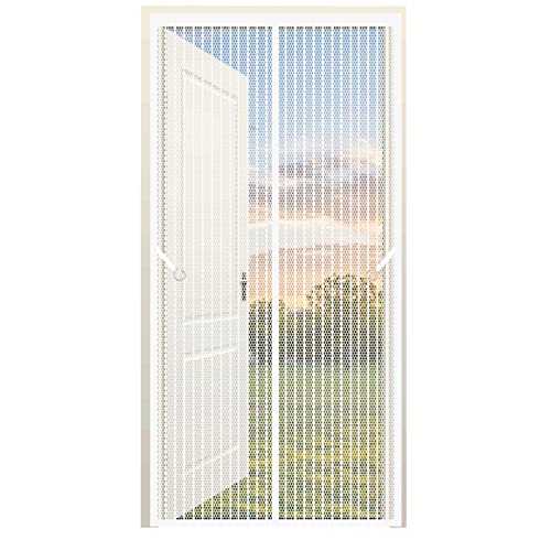 Moskitonetze Für Fenster 55 x 185 cm Fliegengitter Balkontür In Verschiedenen Größen Auswählbar Magnetvorhang Für Balkontür Terrassentür, Weiß von DOGUO