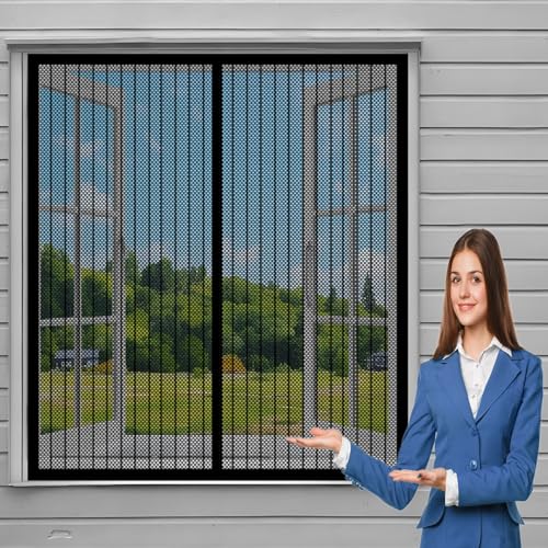 Mückenschutz Mückengitter 104 x 200 cm Fliegengitter Fenster Ohne Bohren Automatisches Schließen Fenster-Fliegengitter für Alle Fenster Bis, Schwarz Mückenschutz Mückengitter 104 x 200 cm Fliegengitter Fenster Ohne Bohren Automatisches Schließen Fenster-Fliegengitter für Alle Fenster Bis, Schwarz von DOGUO